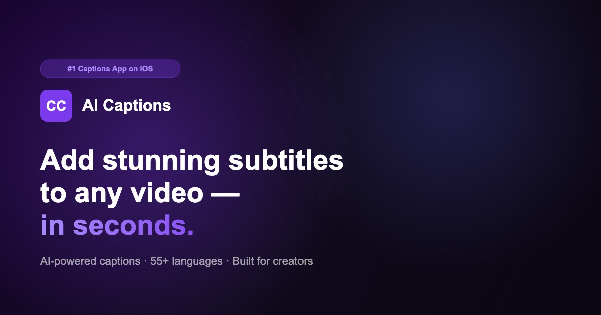 AI Captions — Auto Subtitles & Teleprompter for Video Creators